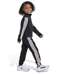adidas Girls 2T-6X Two Piece Regular Fit Jacket and Joggers Set
