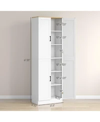 Reliable Kitchen Storage Cabinet with Flexible Shelving for Pantry and Kitchen Tools