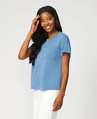Cable & Gauge Women's Soft Modal Pocket Tee