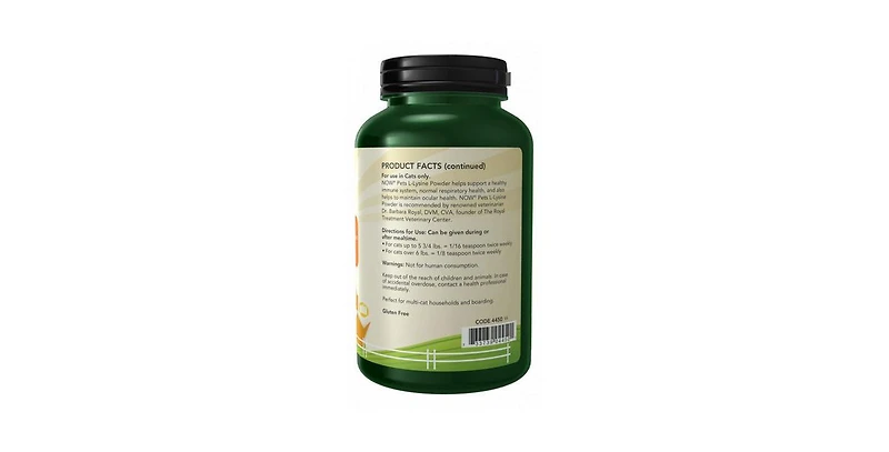 Now Foods L-Lysine for Cats ,8 oz