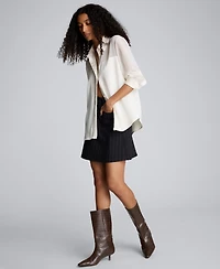 Kenneth Cole Women's' Button-Front Collar Neck Shirt