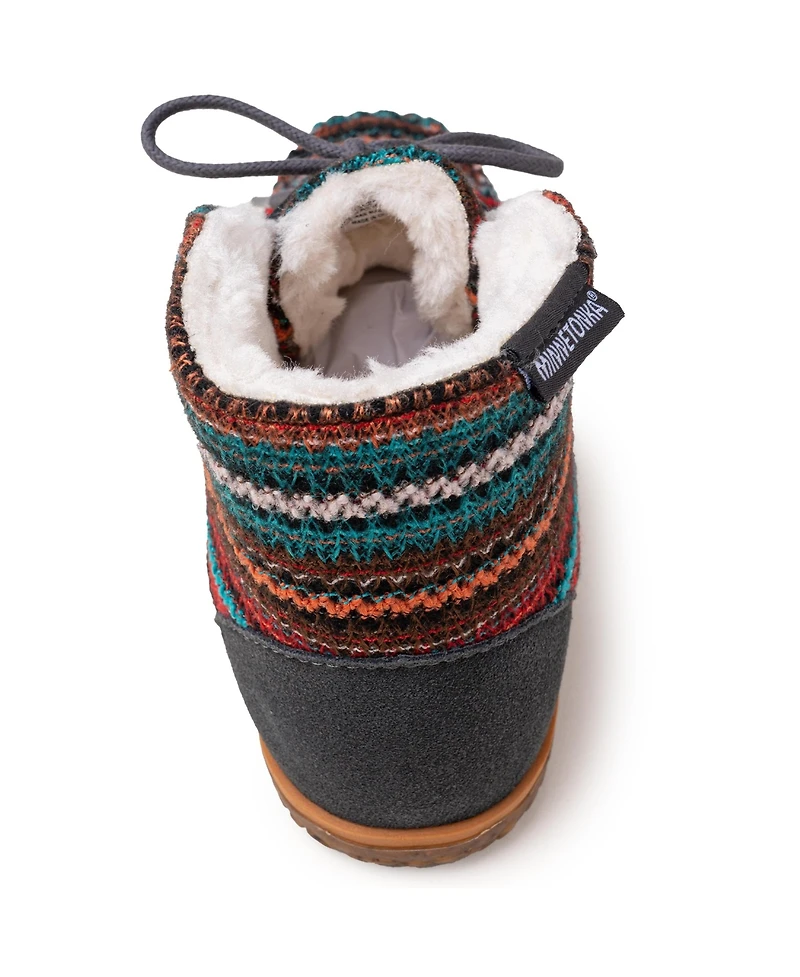 Minnetonka Women's Torrey Lace-up Slipper Booties