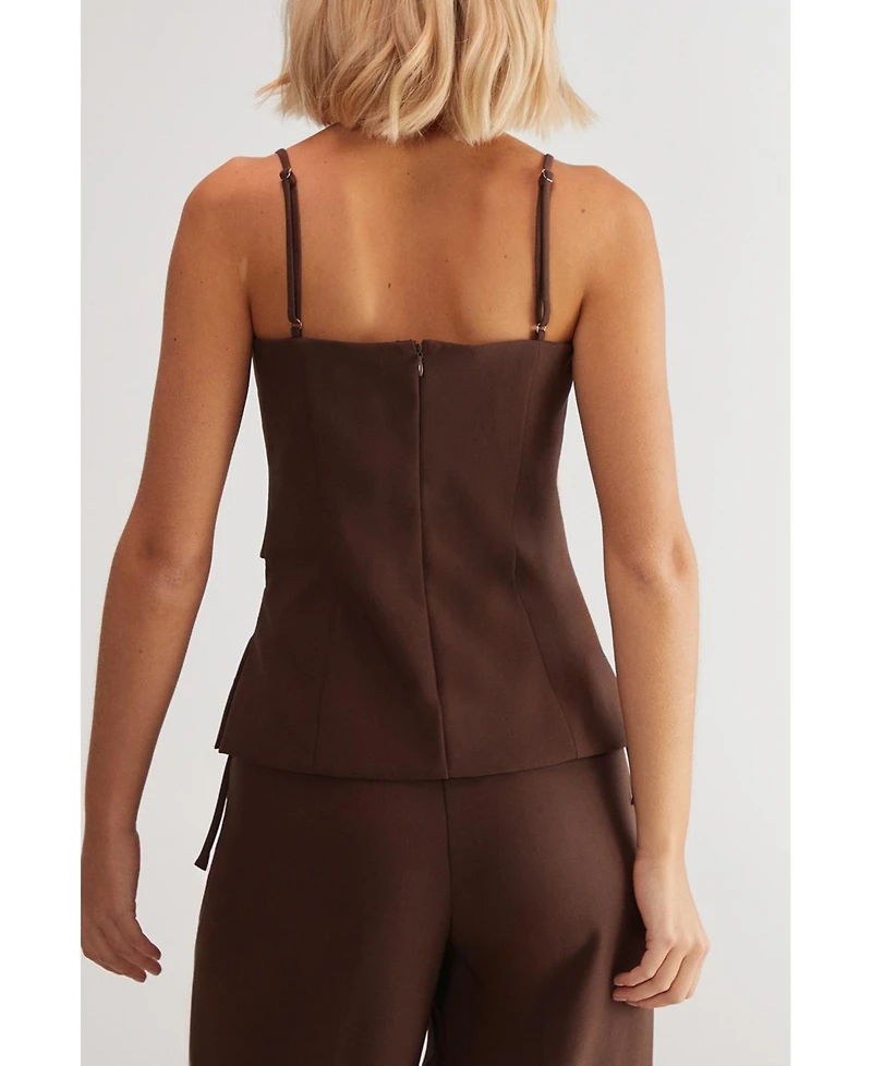 Premium Tailored Cut Out Longline Top