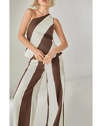 Nasty Gal Women's Stripe Tailored One Shoulder Top