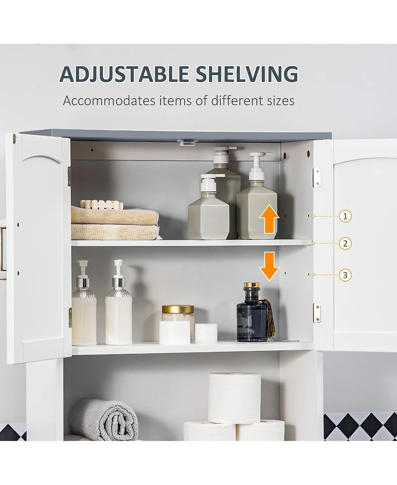 Slickblue Wall-Mounted Bathroom Cabinet with Mirror and Storage for Toiletries