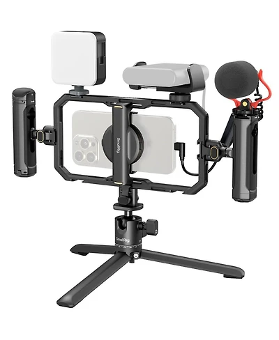 SmallRig Quick Pro Edition All-In-One Video Kit for Smartphone Creators with Audio and Lighting System