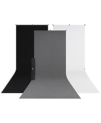 Westcott 5x12' X-Drop 3-Pack Multi-Color Backdrop Kit with Stand