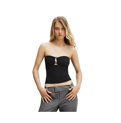 Cotton On Women's Trim Buckle Detail Tube Top