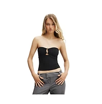 Cotton On Women's Trim Buckle Detail Tube Top