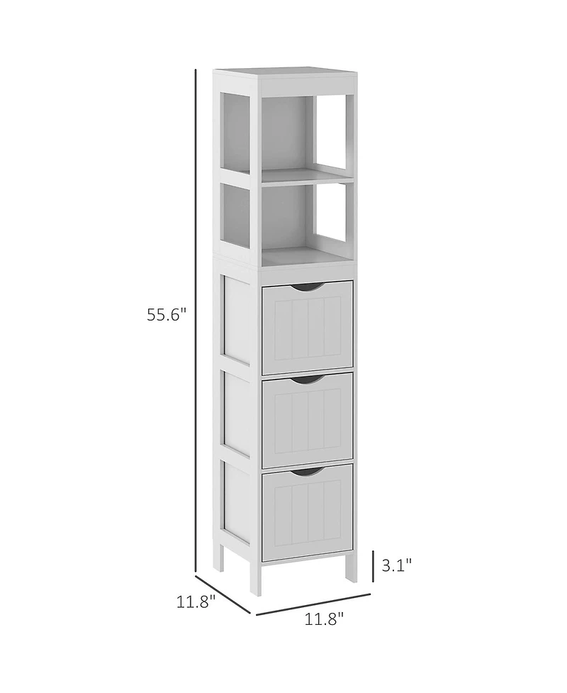 Slickblue Modern Bathroom Cabinet with Storage Shelves for Organized Space