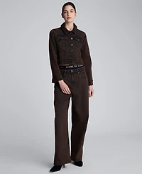 Kenneth Cole Women's Cropped Trucker Jacket