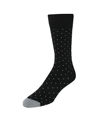 Trafalgar Men's Pierre Polka Dot Mid-Calf Pima Cotton Socks (1 Pair)