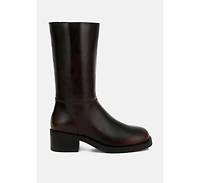 Soora Block Heel Calf Boots Women