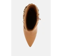 Nicene Harness Detail Stiletto Boots Women