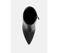 Tatria Textured Stiletto Heel Ankle Boots Women