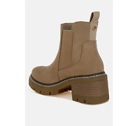 Vostok Suede Chunky Chelsea Boots Women