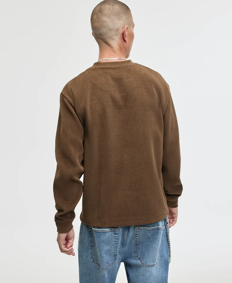 Mode of One Men's Relaxed-Fit French Ribbed Sweater, Macy's Exclusive