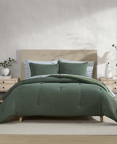 Nautica Herringbone Jacquard Chenille Solid -Pc. Comforter Set