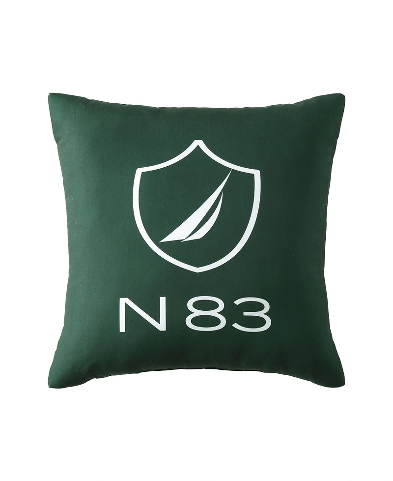 Nautica N83 Boat Printed Square Decorative Pillow, 18" x 18"