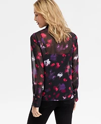 I.n.c. International Concepts Women's Long-Sleeve Tie-Neck Blouse, Macy's Exclusive