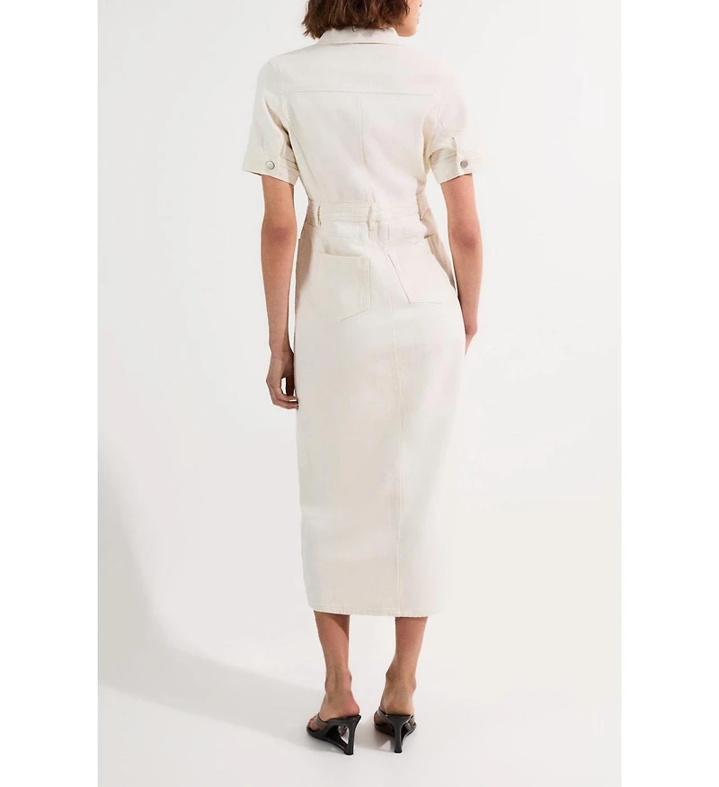 Karen Millen Women's Denim Midi Shirt Dress