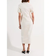 Karen Millen Women's Denim Midi Shirt Dress