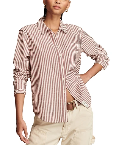 Lucky Brand Women's Cotton The Boyfriend Button-Down Shirt