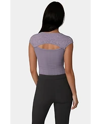 Bebe Women's Swiss Dot Lace Bodysuit