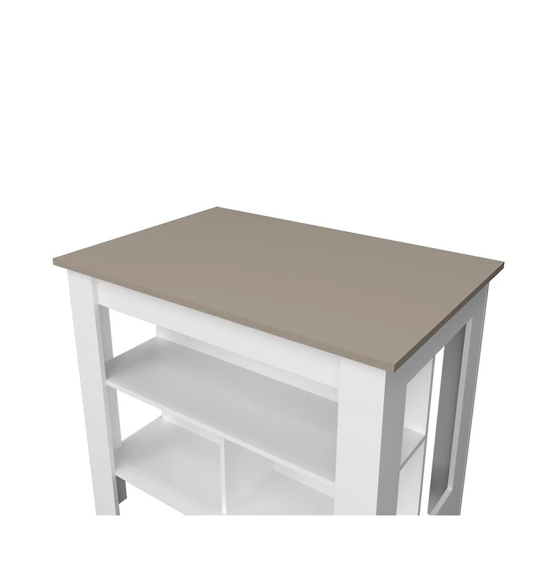 We Have Furniture Kitchen Island Ada, Kitchen, Taupe / White