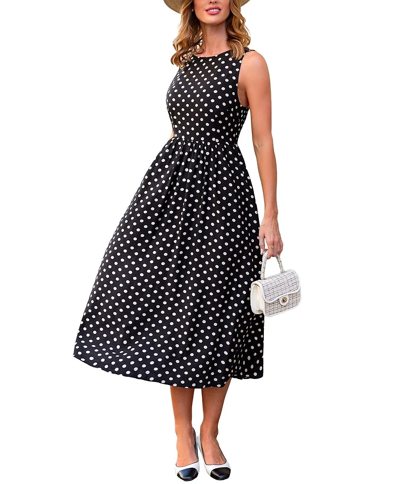 Cupshe Women's Try Me Polka Dot Maxi Beach Dress