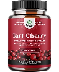Nature's Craft Tart Cherry Capsules, Advanced Uric Acid Cleanse and Joint Support Supplement, Nature's Craft