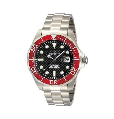 Invicta Men's Pro Diver Quartz 3 Hand Black Dial Watch