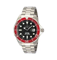 Invicta Men's Pro Diver Quartz 3 Hand Black Dial Watch