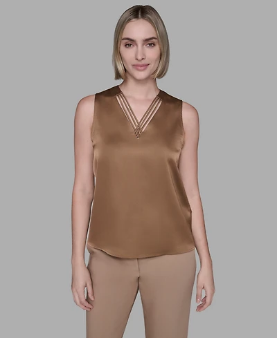 Karl Lagerfeld Paris Women's V-Neck Blouse