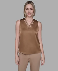 Karl Lagerfeld Paris Women's V-Neck Blouse