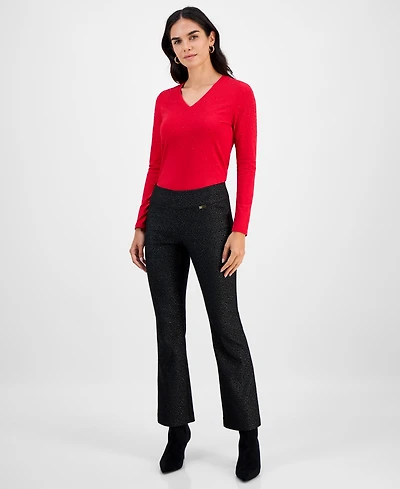 I.n.c. International Concepts Petite Jacquard Mini Bootcut Pants, Macy's Exclusive