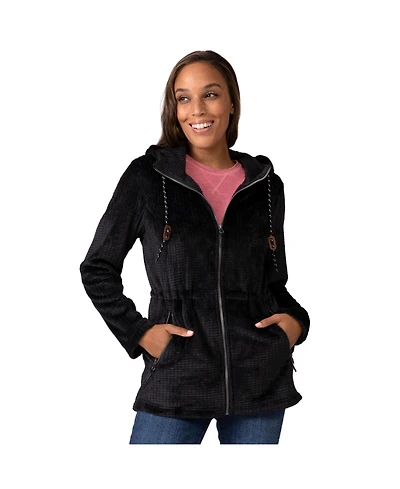 Free Country Women's Grid Butter Pile Anorak Jacket