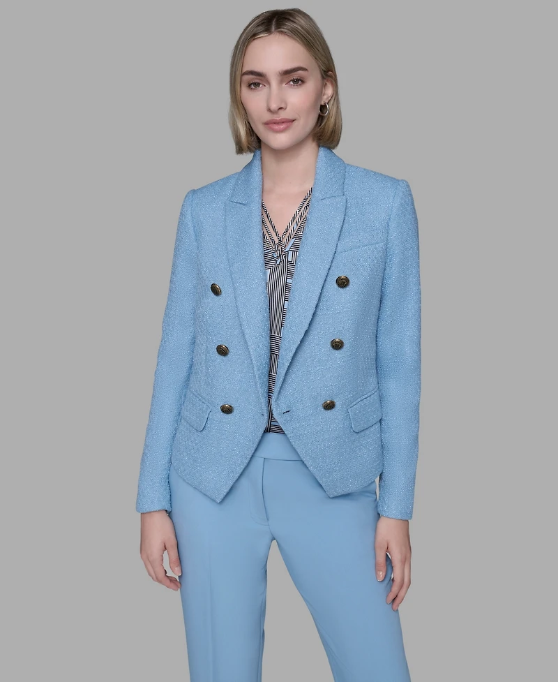 Karl Lagerfeld Paris Women's Cropped Long Sleeves Jacket