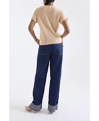 1982 Women's Esme Short Sleeve Crew Neck Cashmere Top