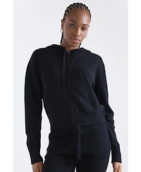 1982 Women's Lavinia Crop Zip Up Cashmere Sweater