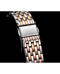Stuhrling 3944 Delphi Women s Automatic Skeleton Watch 38mm, Silver-tone, Crystal Bezel, Roman Numerals, Stainless Steel Bracelet