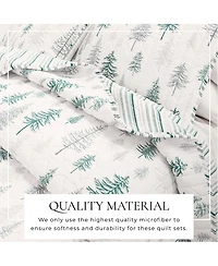 Linery & Co. Rustic Woodland Reversible Microfiber Quilt Set with Shams