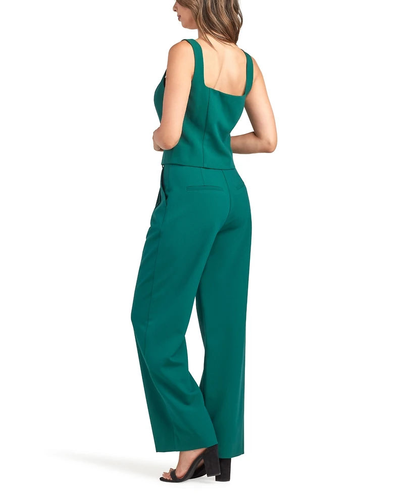 Bcx Women's Twill Pleated Wide Leg Pants