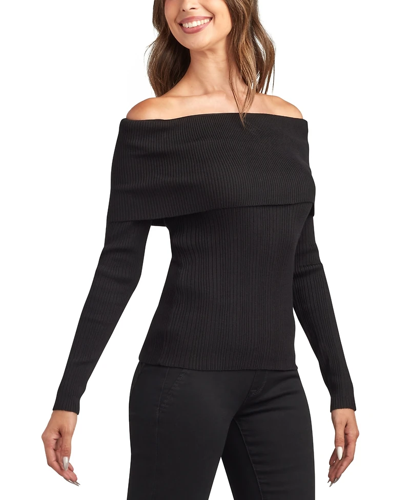 Bcx Juniors' Off-Shoulder Long Sleeve Sweater