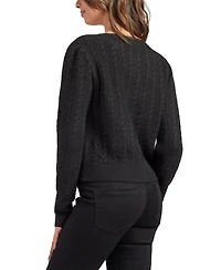 Bcx Juniors' Crewneck Long Sleeve Cardigan Sweater