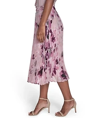 Calvin Klein Petite Printed Chiffon Midi Skirt