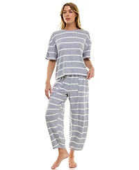 Roudelain Women's Boxy T-Shirt and Barrel Leg Pants Set