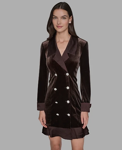 Karl Lagerfeld Paris Women's Velvet Blazer Dress