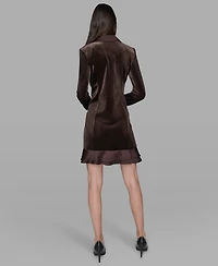 Karl Lagerfeld Paris Women's Velvet Blazer Dress
