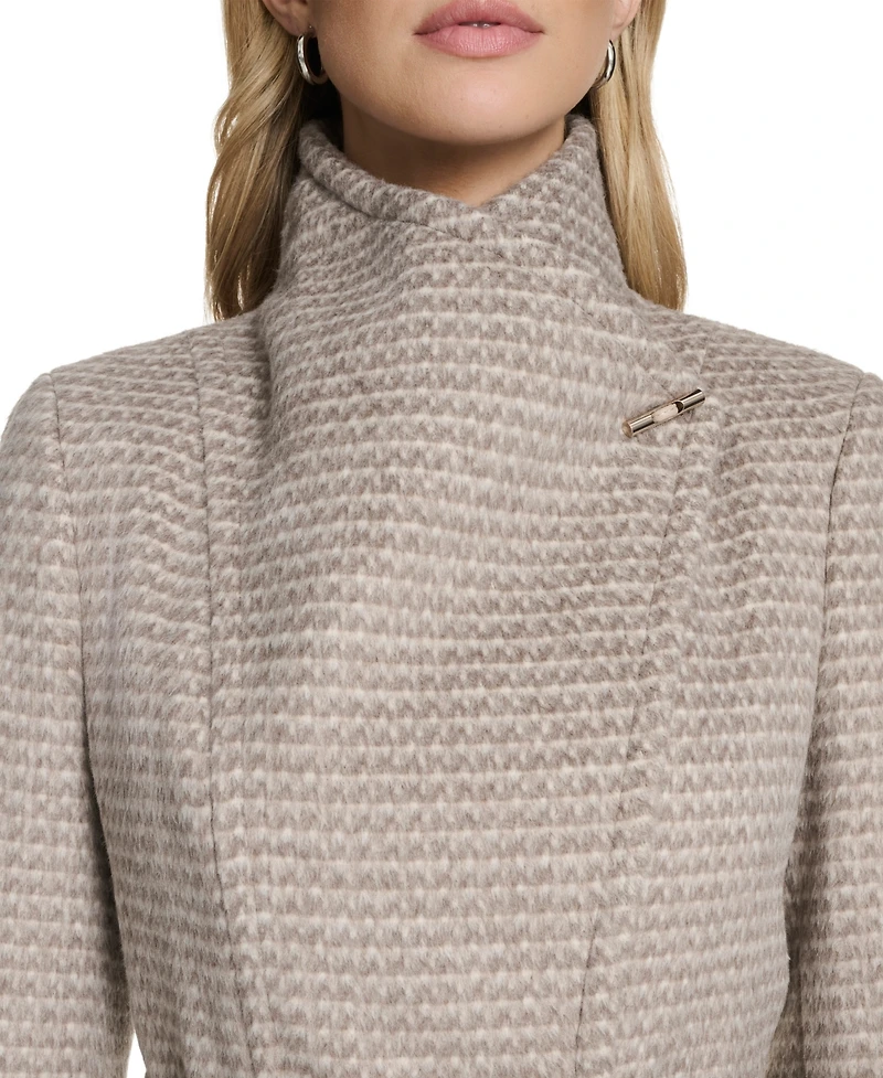 Calvin Klein Women's Asymmetrical Belted Wrap Coat